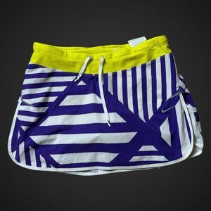 Nike Dri-FIT Skorts Shorts XS | Geometric Purple Yellow Festival Sporty